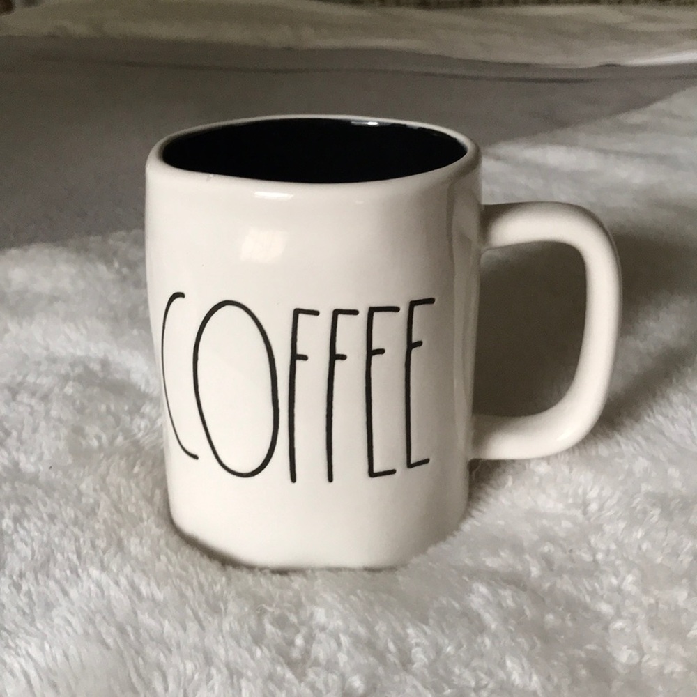 Rae Dunn coffee mug black inside cup ceramic tea